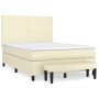 Box spring bed with cream synthetic leather mattress 140x200cm by vidaXL, Beds and slatted bases - Ref: Foro24-3137547, Price...