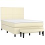 Cama box spring con colchón cuero sintético crema 140x200cm de vidaXL, Camas y somieres - Ref: Foro24-3137547, Precio: 518,99...