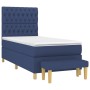 Box spring bed with blue fabric mattress 100x200 cm by vidaXL, Beds and slatted bases - Ref: Foro24-3137379, Price: 431,53 €,...