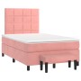 Box spring bed with pink velvet mattress 120x200 cm by vidaXL, Beds and slatted bases - Ref: Foro24-3137838, Price: 478,54 €,...