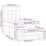 Cama box spring con colchón terciopelo rosa 90x200 cm de vidaXL, Camas y somieres - Ref: Foro24-3137826, Precio: 384,20 €, De...