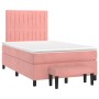 Box spring bed with pink velvet mattress 120x200 cm by vidaXL, Beds and slatted bases - Ref: Foro24-3137958, Price: 480,10 €,...