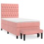 Cama box spring con colchón terciopelo rosa 80x200 cm de vidaXL, Camas y somieres - Ref: Foro24-3137994, Precio: 354,32 €, De...