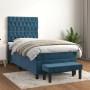 Cama box spring con colchón terciopelo azul oscuro 90x200 cm de vidaXL, Camas y somieres - Ref: Foro24-3138005, Precio: 395,6...