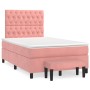 Box spring bed with pink velvet mattress 120x200 cm by vidaXL, Beds and slatted bases - Ref: Foro24-3138018, Price: 497,77 €,...