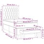 Cama box spring con colchón terciopelo rosa 90x200 cm de vidaXL, Camas y somieres - Ref: Foro24-3138006, Precio: 401,59 €, De...