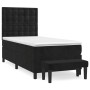 Cama box spring con colchón terciopelo negro 80x200 cm de vidaXL, Camas y somieres - Ref: Foro24-3138051, Precio: 335,51 €, D...