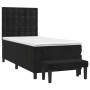 Cama box spring con colchón terciopelo negro 80x200 cm de vidaXL, Camas y somieres - Ref: Foro24-3138051, Precio: 335,51 €, D...