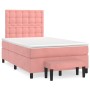 Box spring bed with pink velvet mattress 120x200 cm by vidaXL, Beds and slatted bases - Ref: Foro24-3138078, Price: 483,83 €,...