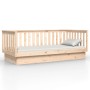 Solid pine wood sofa bed 100x200 cm by vidaXL, Beds and slatted bases - Ref: Foro24-821569, Price: 148,71 €, Discount: %