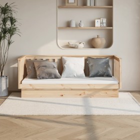 Solid pine wood sofa bed 75x190 cm by vidaXL, Beds and slatted bases - Ref: Foro24-821574, Price: 131,29 €, Discount: %