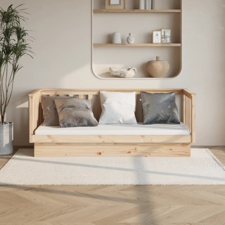 Solid pine wood sofa bed 75x190 cm by vidaXL, Beds and slatted bases - Ref: Foro24-821574, Price: 131,99 €, Discount: %