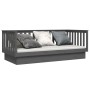 Solid gray pine wood sofa bed 90x200 cm by vidaXL, Beds and slatted bases - Ref: Foro24-821566, Price: 156,85 €, Discount: %