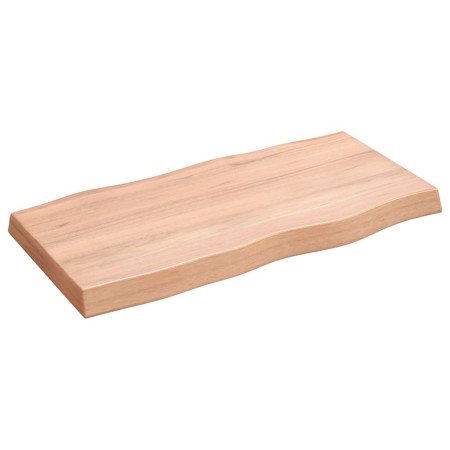 Tablero mesa madera tratada borde natural marrón 80x40x(2-6) cm de vidaXL, Tableros para mesas - Ref: Foro24-363940, Precio: ...