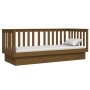 Sofá cama de madera maciza de pino marrón miel 75x190 cm de vidaXL, Camas y somieres - Ref: Foro24-821577, Precio: 152,16 €, ...