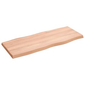 Tablero mesa madera tratada borde natural marrón 100x40x(2-4)cm de vidaXL, Tableros para mesas - Ref: Foro24-363948, Precio: ...