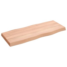 Tablero mesa madera tratada borde natural marrón 100x40x(2-6)cm de vidaXL, Tableros para mesas - Ref: Foro24-363949, Precio: ...