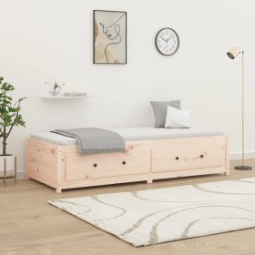 Solid pine wood sofa bed 75x190 cm by vidaXL, Beds and slatted bases - Ref: Foro24-821599, Price: 161,99 €, Discount: %