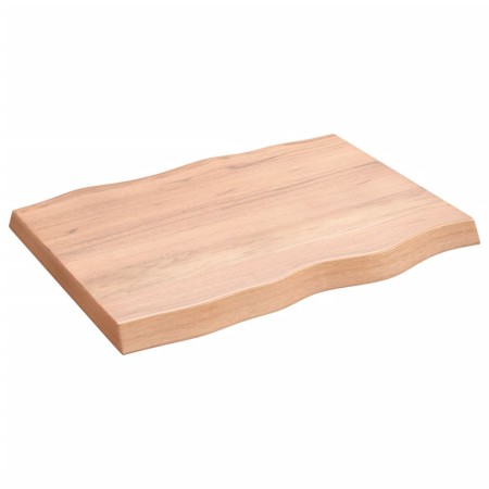 Tablero mesa madera tratada borde natural marrón 80x60x(2-6) cm de vidaXL, Tableros para mesas - Ref: Foro24-363946, Precio: ...