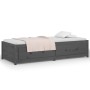 Sofá cama madera maciza de pino gris 90x200 cm de vidaXL, Camas y somieres - Ref: Foro24-821591, Precio: 244,99 €, Descuento: %