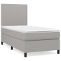 Cama box spring con colchón tela gris claro 90x200 cm de vidaXL, Camas y somieres - Ref: Foro24-3141585, Precio: 353,68 €, De...