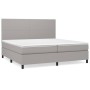 Cama box spring con colchón tela gris claro 200x200 cm de vidaXL, Camas y somieres - Ref: Foro24-3141641, Precio: 680,30 €, D...