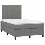 Cama box spring con colchón tela gris oscuro 120x200 cm de vidaXL, Camas y somieres - Ref: Foro24-3141762, Precio: 449,53 €, ...