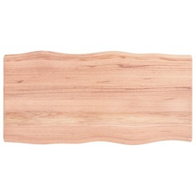 Tablero mesa madera tratada borde natural marrón 100x50x(2-4)cm de vidaXL, Tableros para mesas - Ref: Foro24-363951, Precio: ...