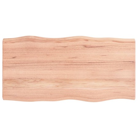 Tablero mesa madera tratada borde natural marrón 100x50x(2-4)cm de vidaXL, Tableros para mesas - Ref: Foro24-363951, Precio: ...