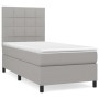 Cama box spring con colchón tela gris claro 90x200 cm de vidaXL, Camas y somieres - Ref: Foro24-3141745, Precio: 355,72 €, De...