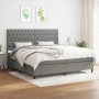 Cama box spring con colchón tela gris oscuro 200x200 cm de vidaXL, Camas y somieres - Ref: Foro24-3142042, Precio: 716,50 €, ...