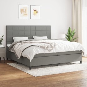 Cama box spring con colchón tela gris oscuro 200x200 cm de vidaXL, Camas y somieres - Ref: Foro24-3141802, Precio: 710,03 €, ...