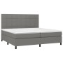 Cama box spring con colchón tela gris oscuro 200x200 cm de vidaXL, Camas y somieres - Ref: Foro24-3141802, Precio: 710,03 €, ...