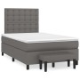 Box spring bed with gray synthetic leather mattress 120x200 cm by vidaXL, Beds and slatted bases - Ref: Foro24-3137657, Price...