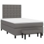 Cama box spring con colchón cuero sintético gris 120x200 cm de vidaXL, Camas y somieres - Ref: Foro24-3137657, Precio: 504,99...