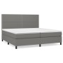 Cama box spring con colchón tela gris oscuro 200x200 cm de vidaXL, Camas y somieres - Ref: Foro24-3141722, Precio: 687,57 €, ...