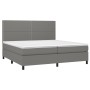 Box spring bed with dark gray fabric mattress 200x200 cm by vidaXL, Beds and slatted bases - Ref: Foro24-3141722, Price: 687,...