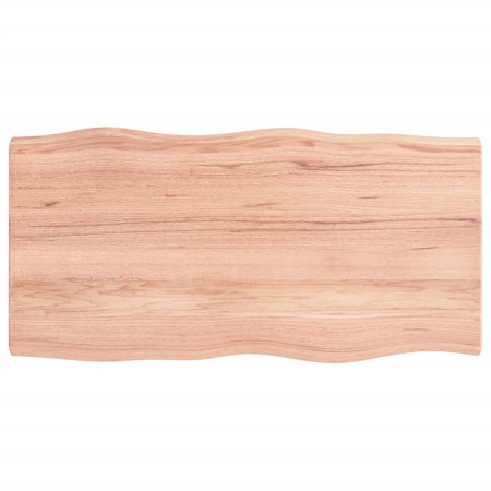 Tischplatte aus behandeltem Holz mit naturbrauner Kante, 100 x 50 x (2–6) cm von vidaXL, Tischplatten - Ref: Foro24-363952, P...