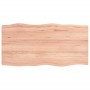 Tischplatte aus behandeltem Holz mit naturbrauner Kante, 100 x 50 x (2–6) cm von vidaXL, Tischplatten - Ref: Foro24-363952, P...