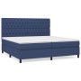 Cama box spring con colchón tela azul 200x200 cm de vidaXL, Camas y somieres - Ref: Foro24-3142047, Precio: 791,38 €, Descuen...