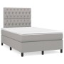 Cama box spring con colchón tela gris claro 120x200 cm de vidaXL, Camas y somieres - Ref: Foro24-3142001, Precio: 434,18 €, D...