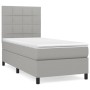 Box spring bed with light gray fabric mattress 100x200 cm by vidaXL, Beds and slatted bases - Ref: Foro24-3141753, Price: 371...