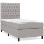 Box spring bed with light gray fabric mattress 100x200 cm by vidaXL, Beds and slatted bases - Ref: Foro24-3141993, Price: 363...