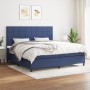 Cama box spring con colchón tela azul 200x200 cm de vidaXL, Camas y somieres - Ref: Foro24-3141807, Precio: 752,03 €, Descuen...