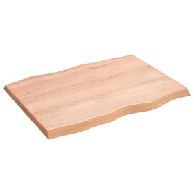 Tablero mesa madera tratada borde natural marrón 80x60x(2-4) cm de vidaXL, Tableros para mesas - Ref: Foro24-363945, Precio: ...