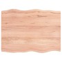 Tablero mesa madera tratada borde natural marrón 80x60x(2-4) cm de vidaXL, Tableros para mesas - Ref: Foro24-363945, Precio: ...