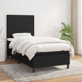 Cama box spring con colchón tela negro 80x200 cm de vidaXL, Camas y somieres - Ref: Foro24-3141571, Precio: 293,80 €, Descuen...