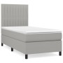 Box spring bed with light gray fabric mattress 90x190 cm by vidaXL, Beds and slatted bases - Ref: Foro24-3141897, Price: 348,...