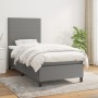 Cama box spring con colchón tela gris oscuro 90x200 cm de vidaXL, Camas y somieres - Ref: Foro24-3141586, Precio: 347,38 €, D...