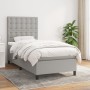 Cama box spring con colchón tela gris claro 90x190 cm de vidaXL, Camas y somieres - Ref: Foro24-3142057, Precio: 346,05 €, De...